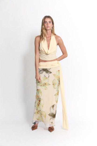 Seren - Cowl Top and Maxi Skirt Set