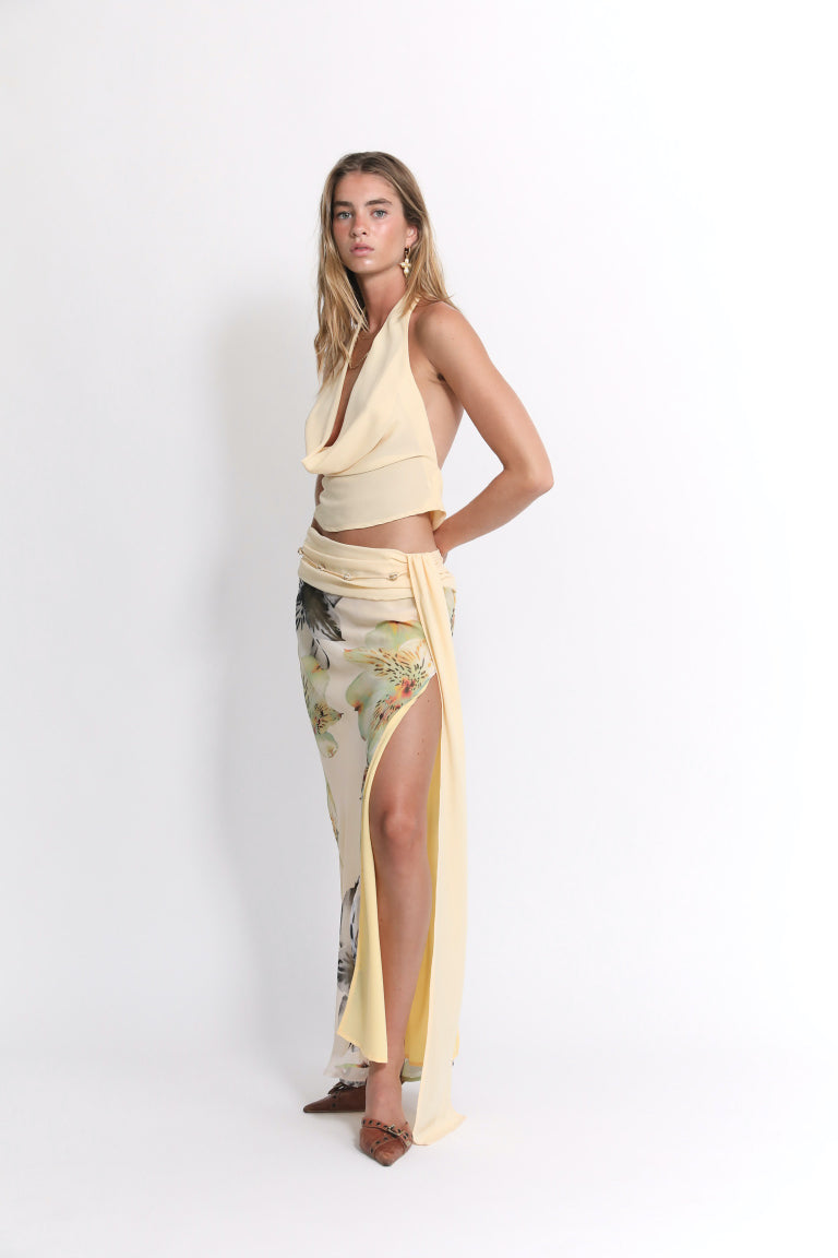 Seren - Cowl Top and Maxi Skirt Set