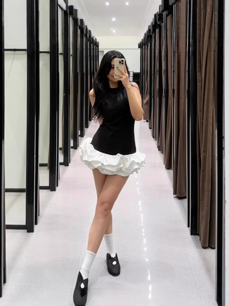 Isla - Silhouette Ruffle Mini Dress