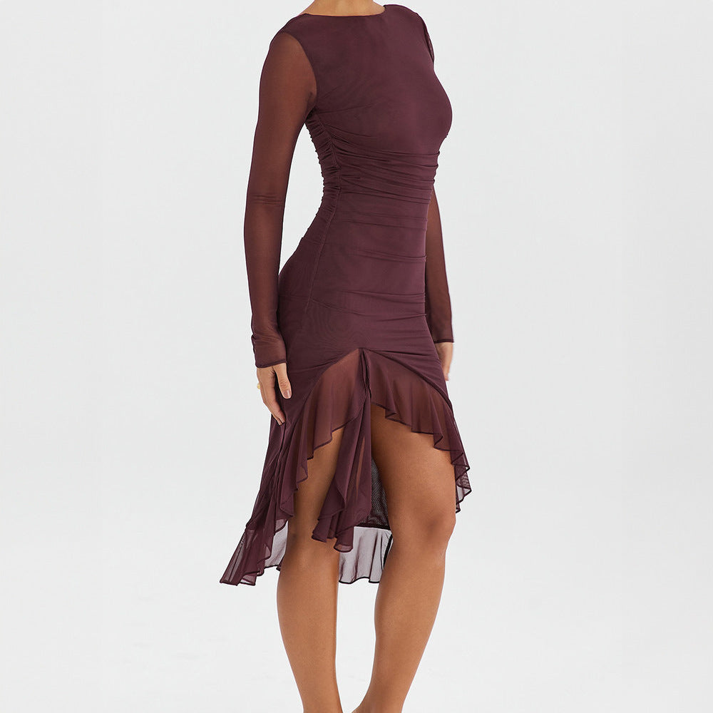 Emily - Satin Flow Midi Dress