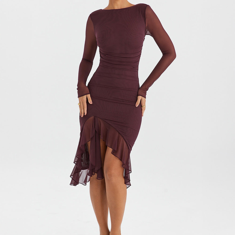 Emily - Satin Flow Midi Dress