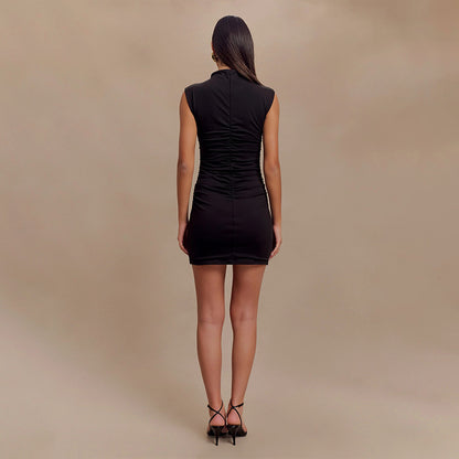 Olive - Sleeveless mini dress