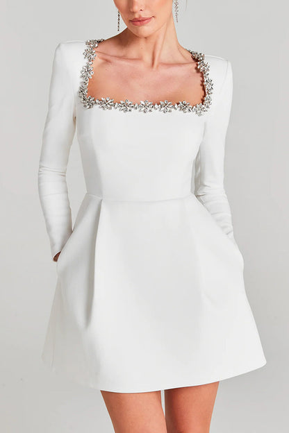 Mila - Black Velvet Mini Dress