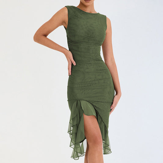 Olivia - Ruffle Midi Dress