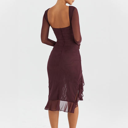 Emily - Satin Flow Midi Dress