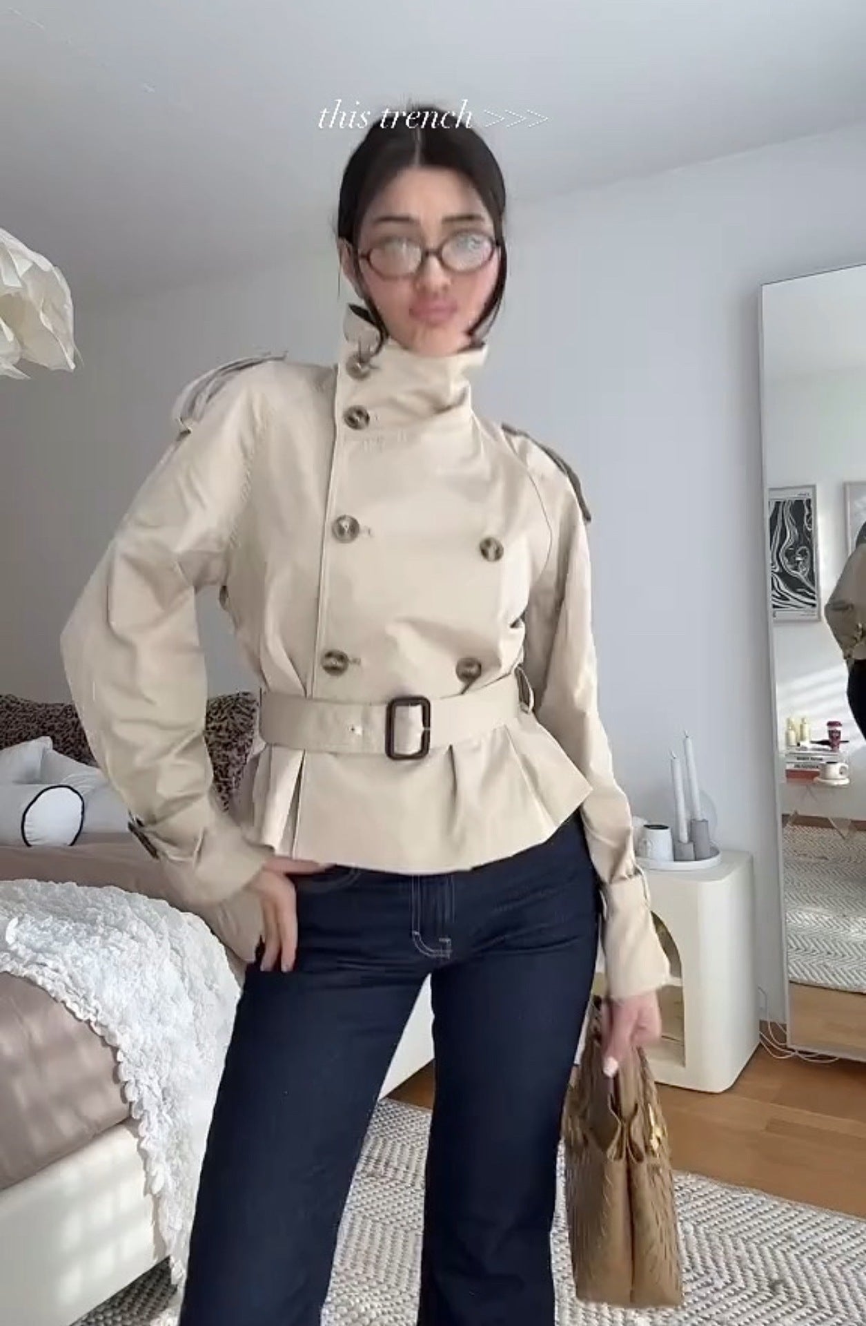 Mila - Buttoned Trench Coat