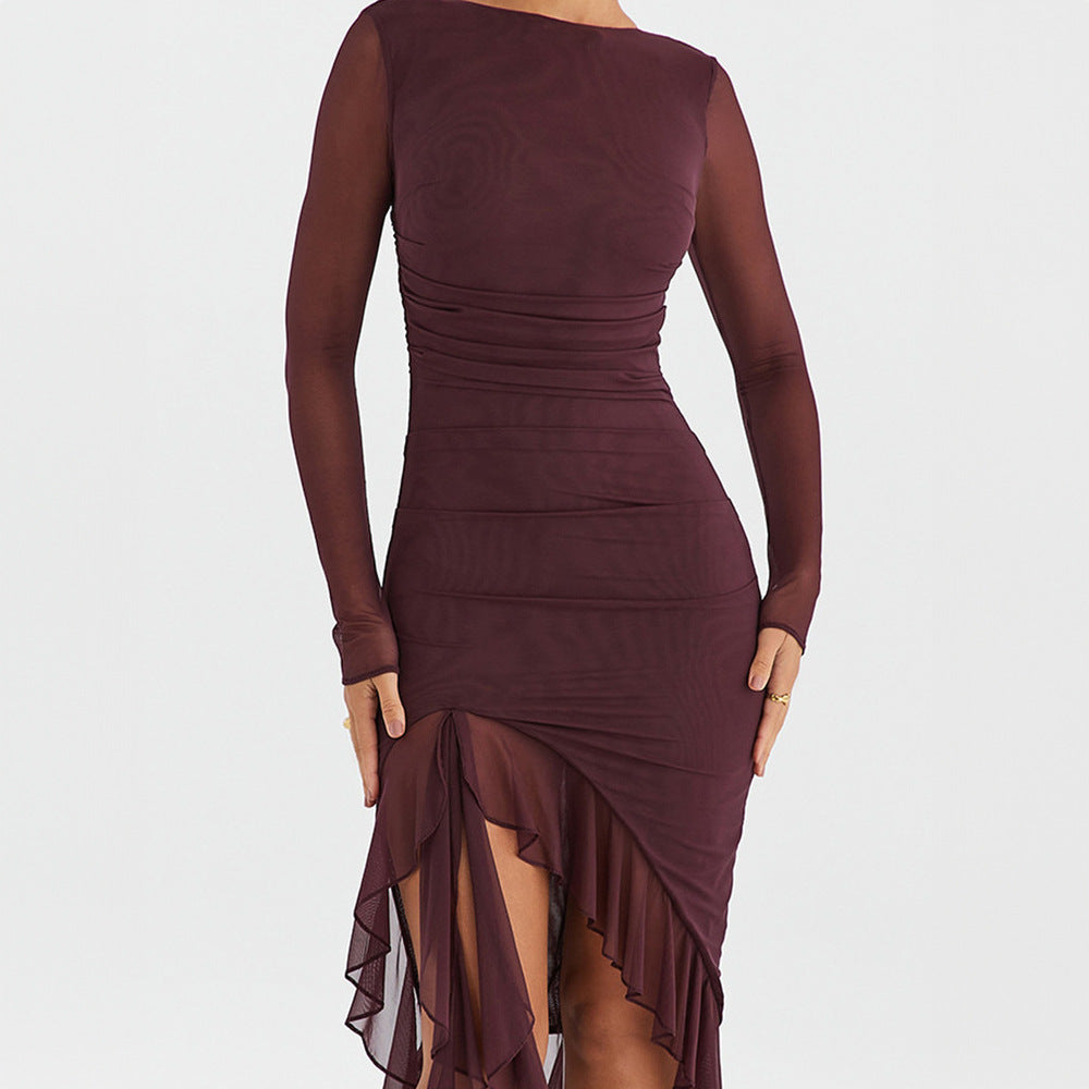 Emily - Satin Flow Midi Dress