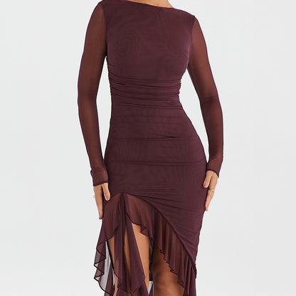 Emily - Satin Flow Midi Dress