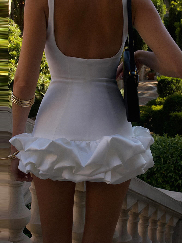 Isla - Silhouette Ruffle Mini Dress