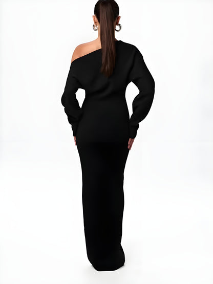 Livette - One-Shoulder Sweater Dress