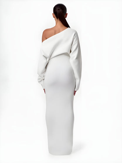 Livette - One-Shoulder Sweater Dress