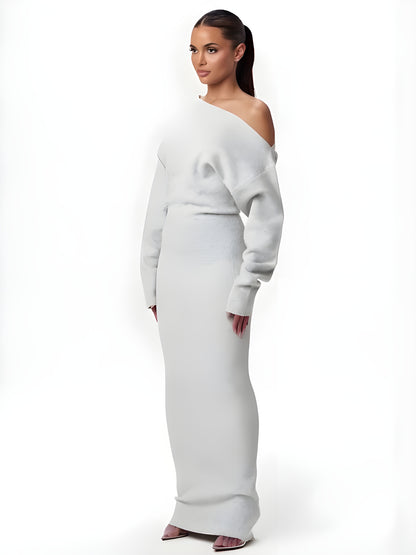 Livette - One-Shoulder Sweater Dress