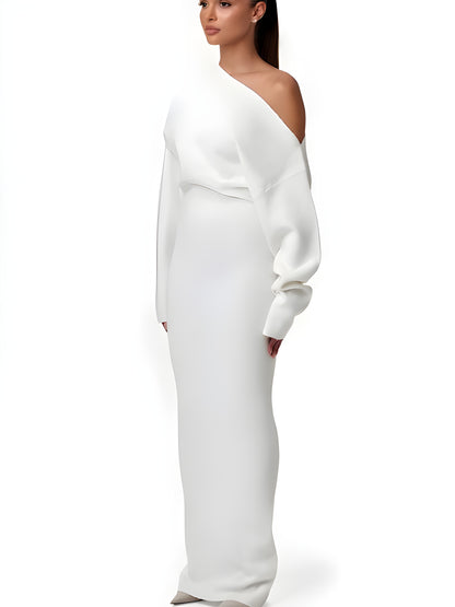 Livette - One-Shoulder Sweater Dress