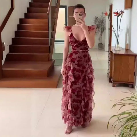 Almira – Romantic Maxi Dress with Layered Ruffles