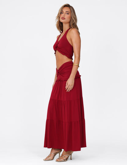 Solea - Twist Waist Maxi Set