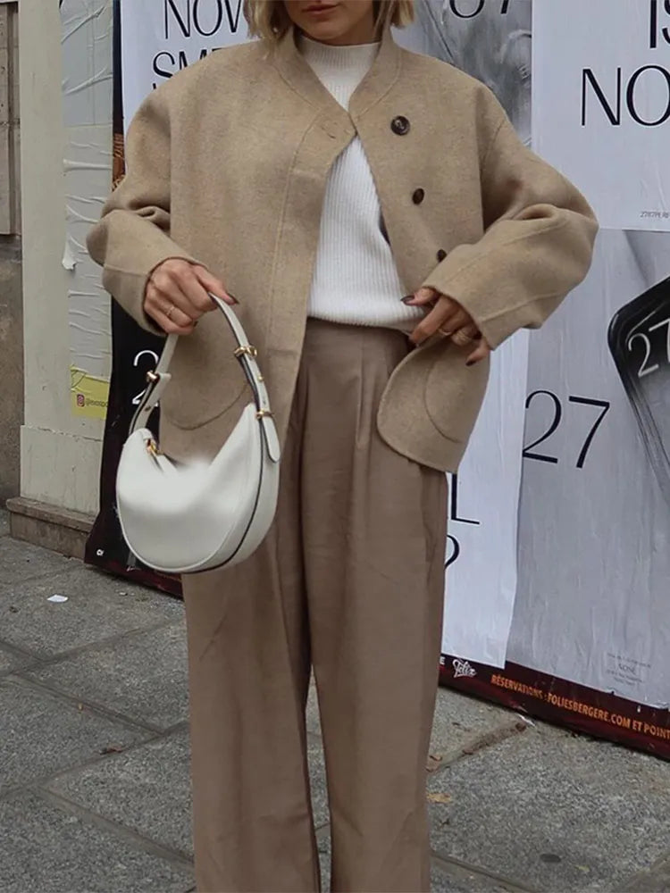 Back View of Izzy Oversized Coat