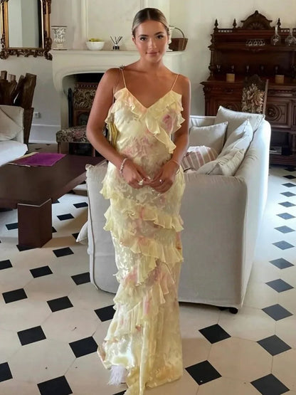 Aureline – Elegant Ruffle Dress with a Playful Touch